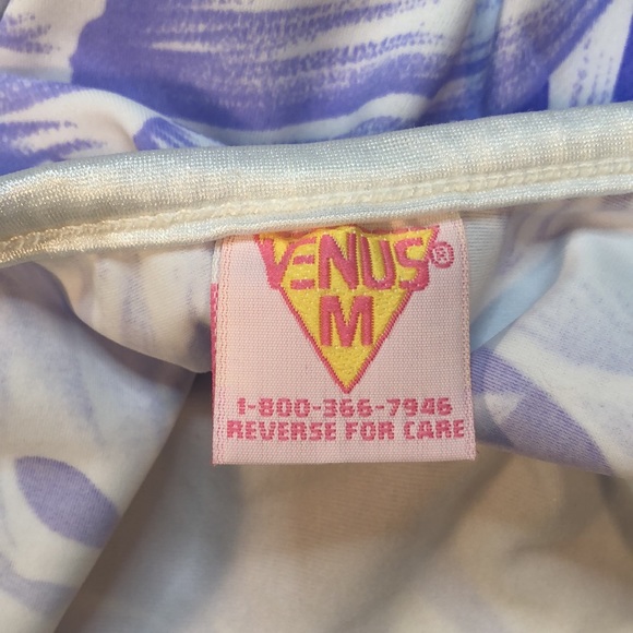 Venus Swimwear One Piece Bathing/Swim Suit; Hibiscus Pattern; Lined, Purple - Picture 8 of 11